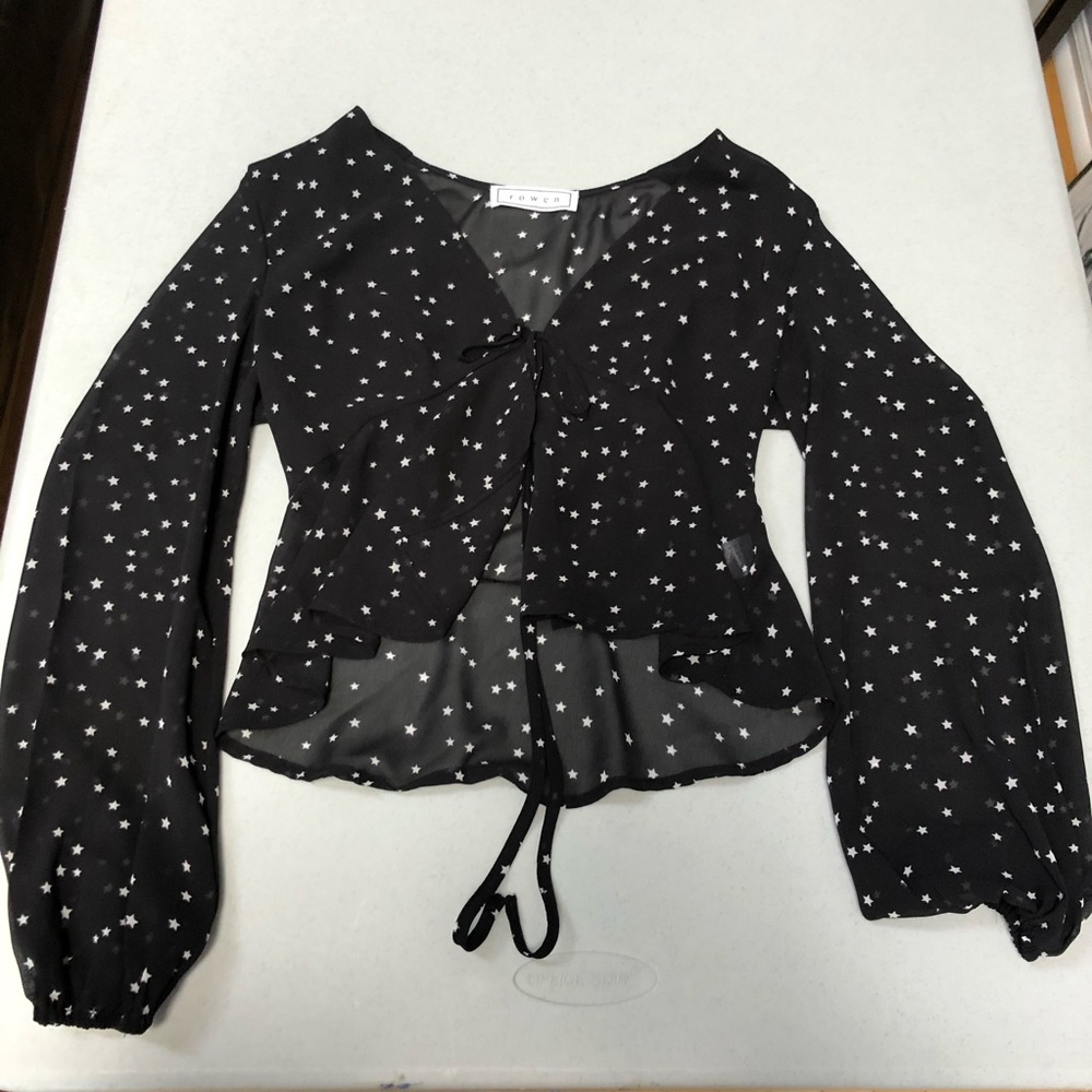 Black and white tie top